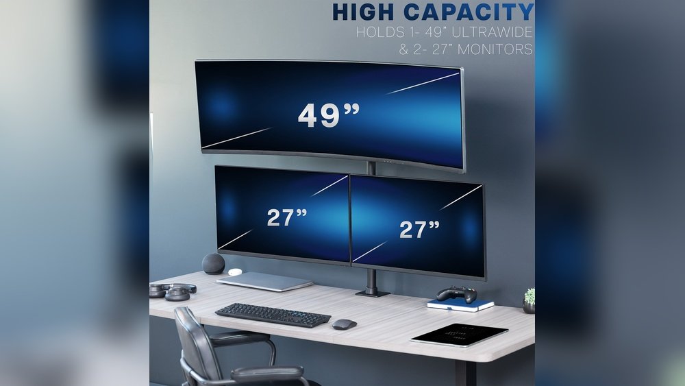 One Desk Three Monitors Setup